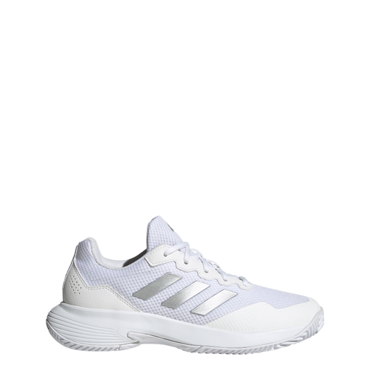 Gamecourt 2.0 Tennis Shoes 5 / Ftwr White/Silver Met./Ftwr White