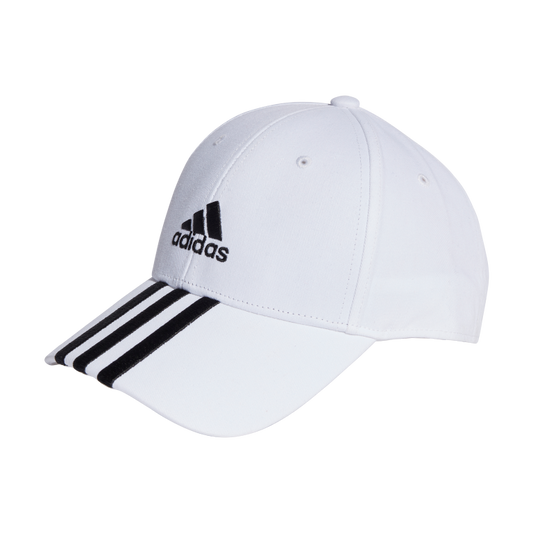 3-Stripes Cotton Twill Baseball Cap OSFC / White/Black