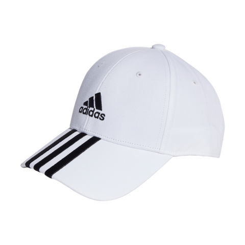 3-Stripes Cotton Twill Baseball Cap OSFC / White/Black 3-Stripes Cotton Twill Baseball Cap OSFC / White/Black