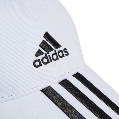 3-Stripes Cotton Twill Baseball Cap OSFC / White/Black 3-Stripes Cotton Twill Baseball Cap OSFC / White/Black