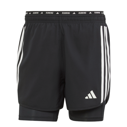 Own the Run 3-Stripes 2-in-1 Shorts 2XL / Black