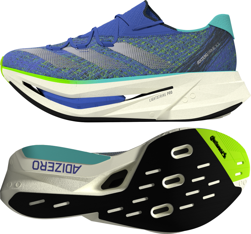 Adizero Prime X 2.0 STRUNG Shoes 4 / Cobalt Blue/Zero Met./Lucid Lemon Adizero Prime X 2.0 STRUNG Shoes 4 / Cobalt Blue/Zero Met./Lucid Lemon