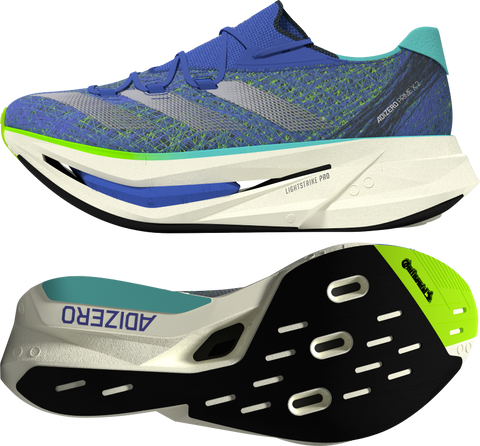 Adizero Prime X 2.0 STRUNG Shoes 4 / Cobalt Blue/Zero Met./Lucid Lemon Adizero Prime X 2.0 STRUNG Shoes 4 / Cobalt Blue/Zero Met./Lucid Lemon