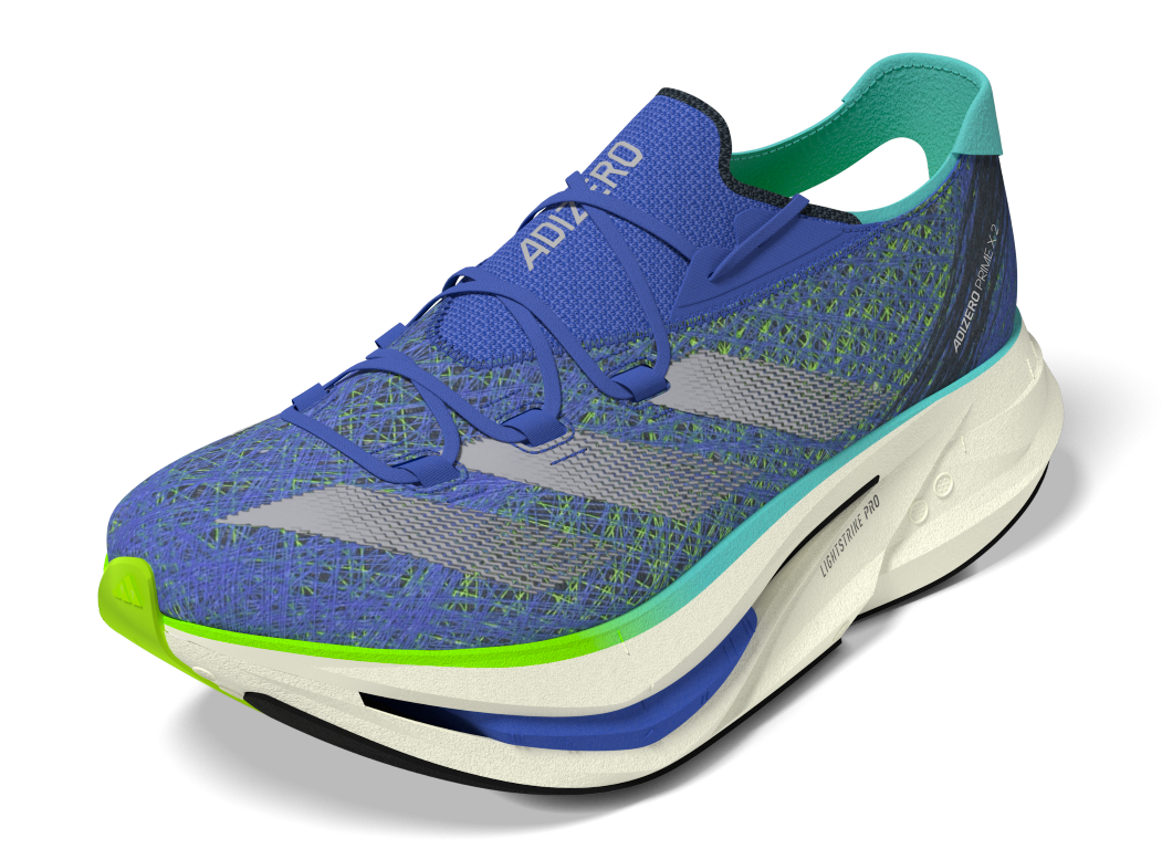 Adizero Prime X 2.0 STRUNG Shoes 4 / Cobalt Blue/Zero Met./Lucid Lemon Adizero Prime X 2.0 STRUNG Shoes 4 / Cobalt Blue/Zero Met./Lucid Lemon