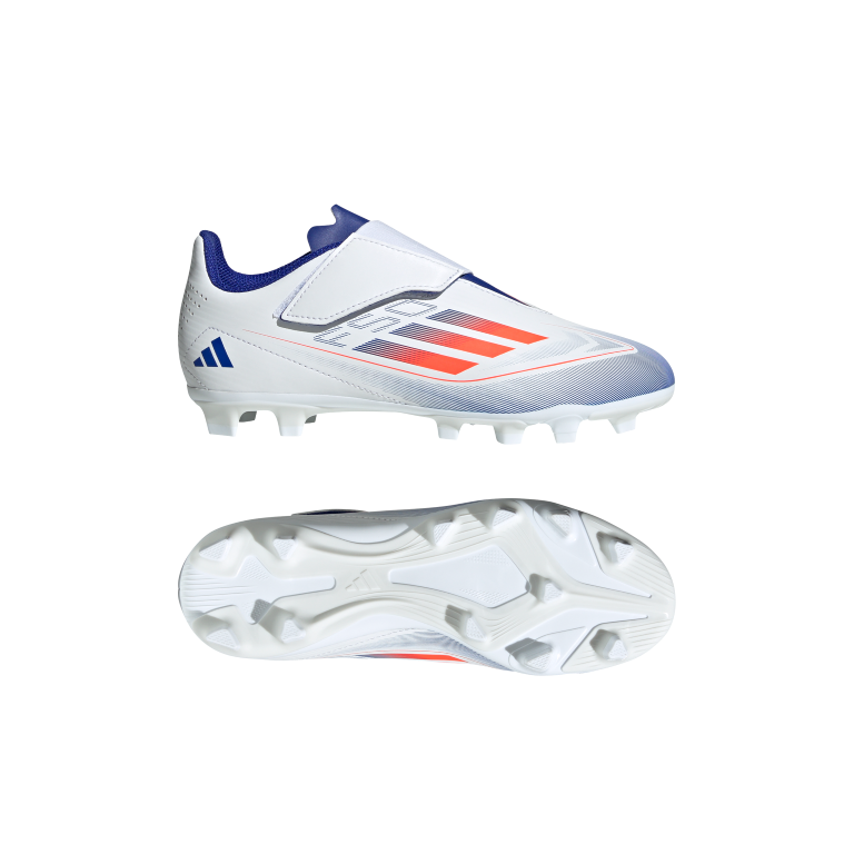F50 Club Hook-and-Loop Flexible-Ground Boots Kids 1 / Ftwr White/Solar Red/Lucid Blue F50 Club Hook-and-Loop Flexible-Ground Boots Kids 1 / Ftwr White/Solar Red/Lucid Blue