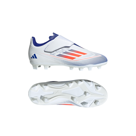 F50 Club Hook-and-Loop Flexible-Ground Boots Kids 1 / Ftwr White/Solar Red/Lucid Blue F50 Club Hook-and-Loop Flexible-Ground Boots Kids 1 / Ftwr White/Solar Red/Lucid Blue