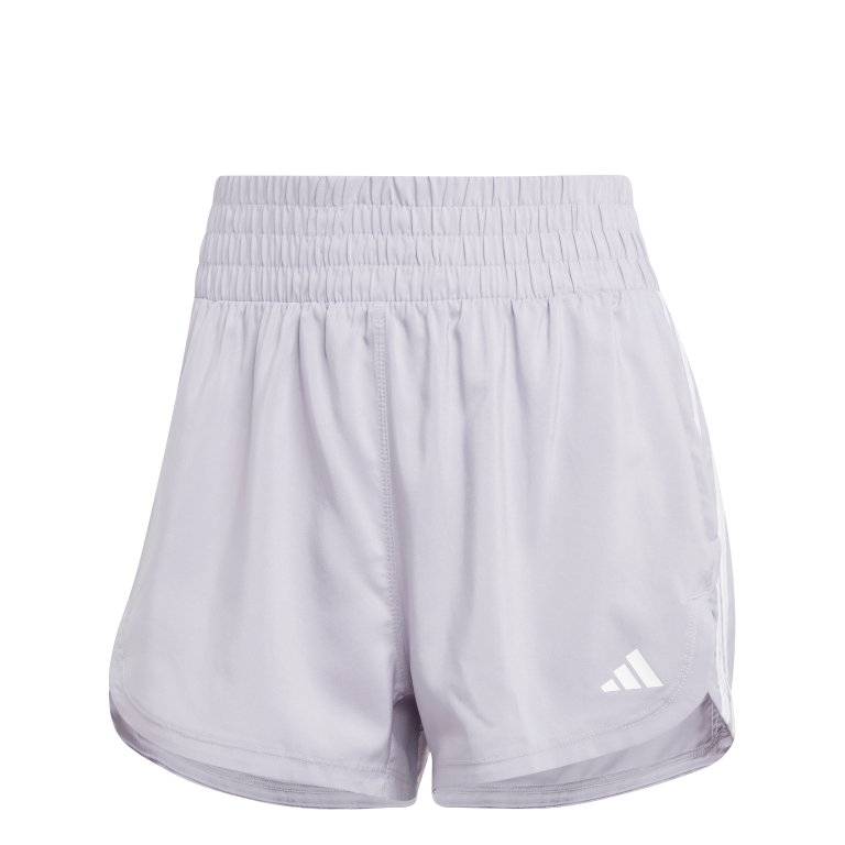 Pacer Training 3-Stripes Woven High-Rise Shorts 2XL3 / Glory Grey/White Pacer Training 3-Stripes Woven High-Rise Shorts 2XL3 / Glory Grey/White