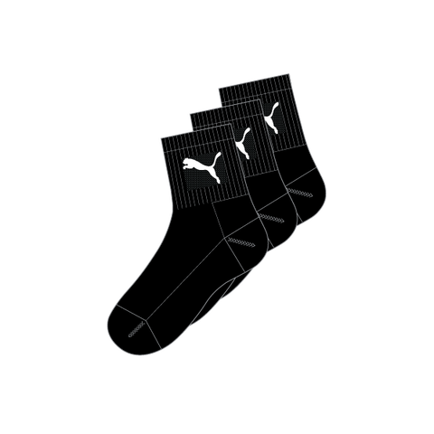 PUMA SHORT CREW 3P UNISEX 3.5-6 / Black PUMA SHORT CREW 3P UNISEX 3.5-6 / Black