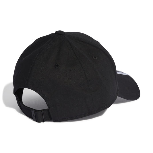 BASEBALL 3STRIPES CAP COTTON TWILL Black / White / OSFC