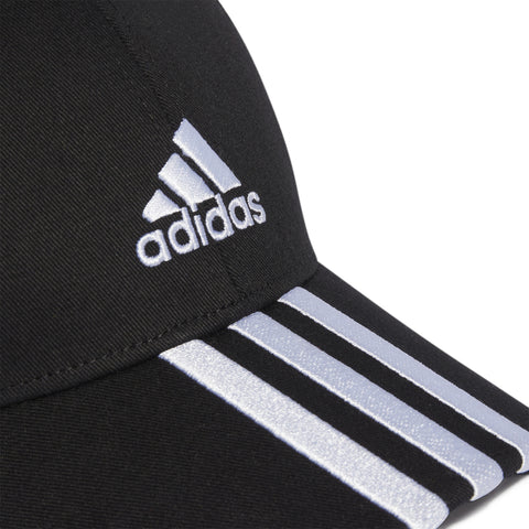 BASEBALL 3STRIPES CAP COTTON TWILL Black / White / OSFC BASEBALL 3STRIPES CAP COTTON TWILL Black / White / OSFC
