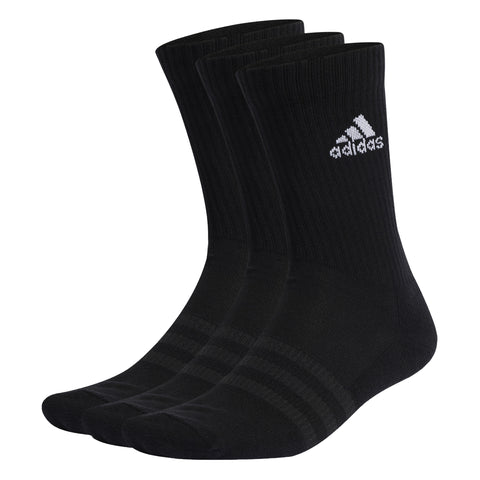 CUSHIONED SPORTSWEAR CREW SOCKS 3 PAIR PACK Black / White / S CUSHIONED SPORTSWEAR CREW SOCKS 3 PAIR PACK Black / White / S