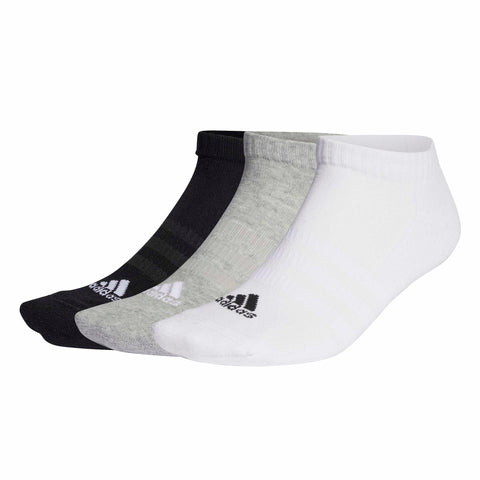 CUSHIONED SPORTSWEAR LOW CUT SOCKS 3 PAIR PACK Medium Grey Heather / White / Black / S CUSHIONED SPORTSWEAR LOW CUT SOCKS 3 PAIR PACK Medium Grey Heather / White / Black / S