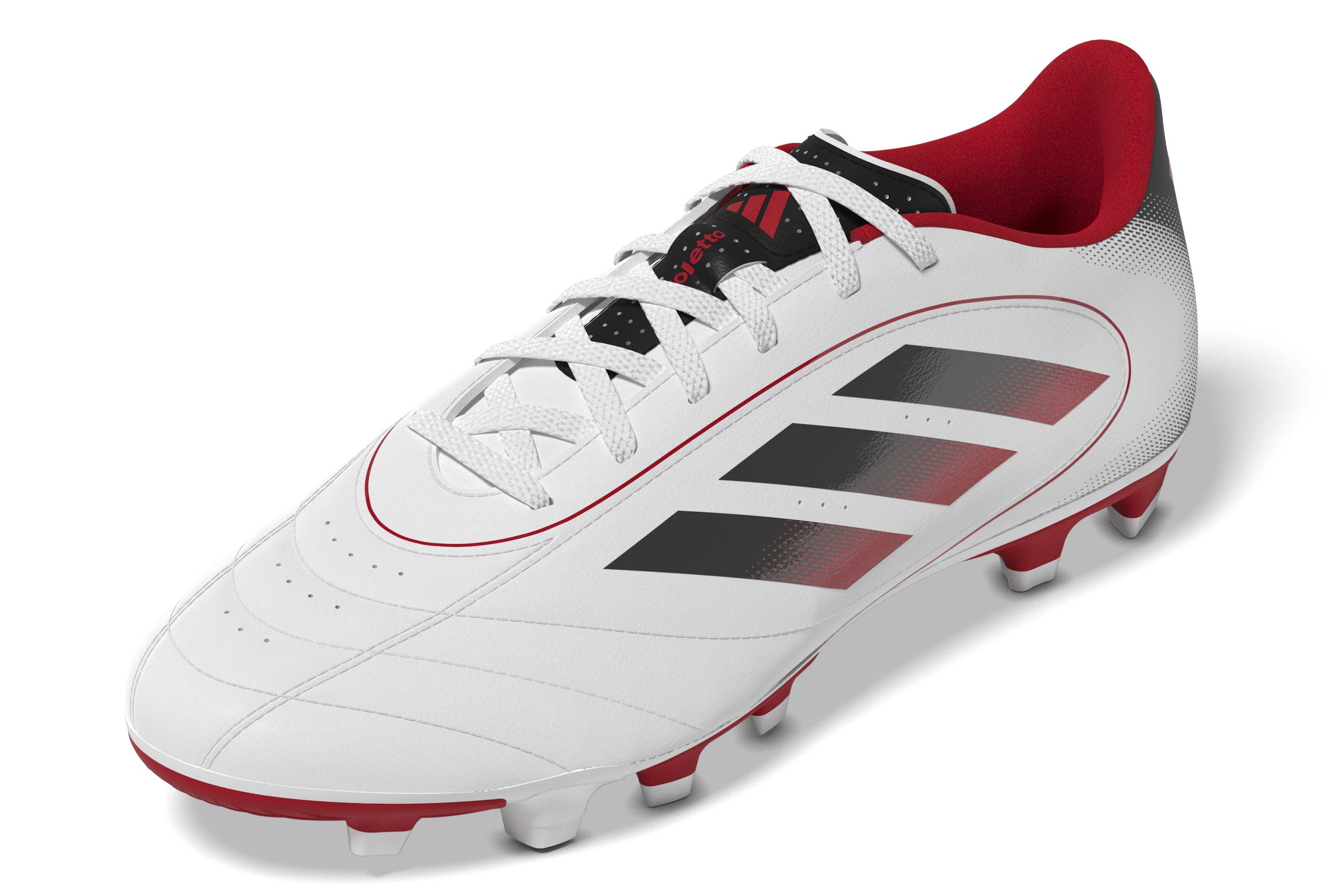 GOLETTO IX Firm Ground/Multi Ground Football Boots Ftwr White / Core Black / Better Scarlet / 10 GOLETTO IX Firm Ground/Multi Ground Football Boots Ftwr White / Core Black / Better Scarlet / 10