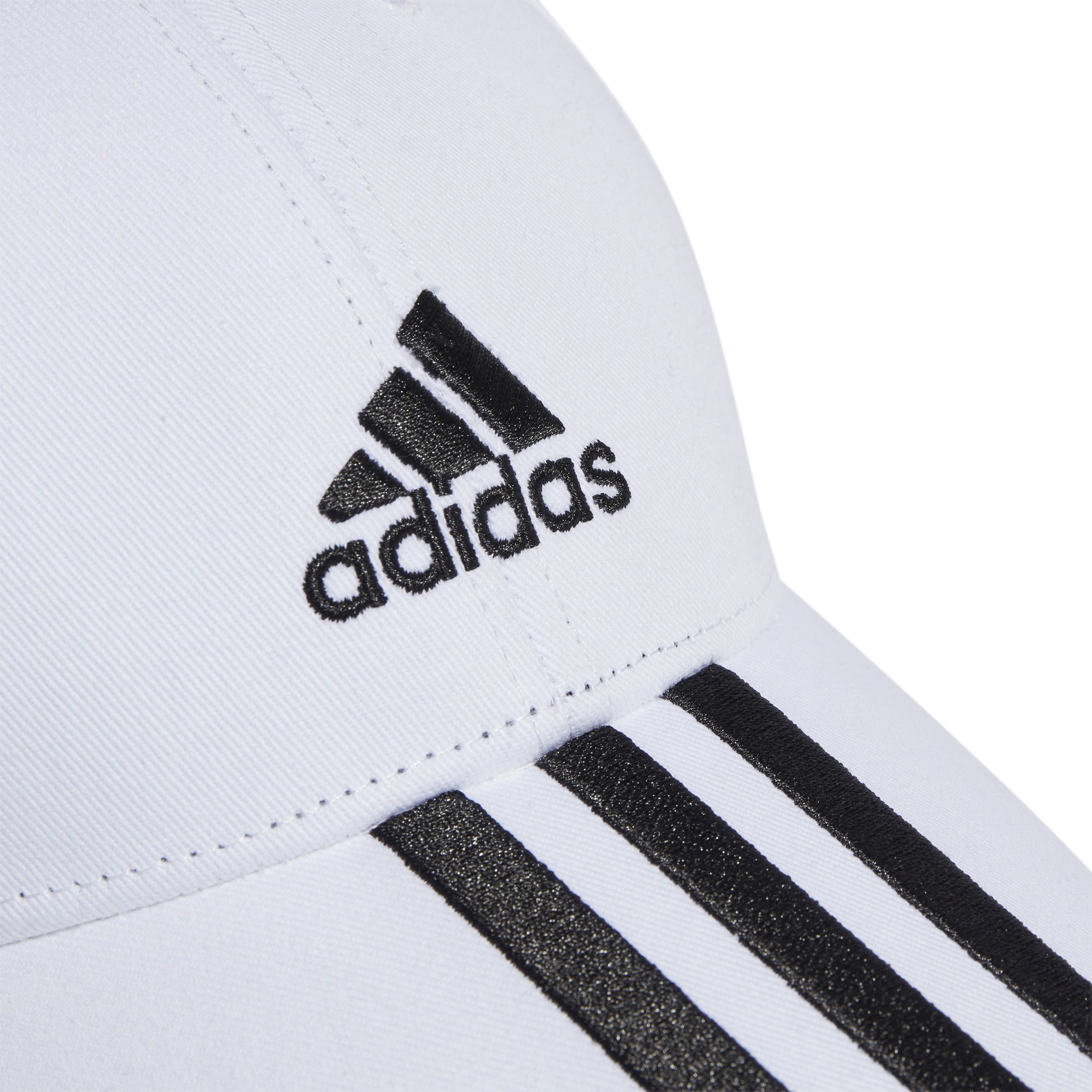 BASEBALL 3STRIPES CAP COTTON TWILL White / Black / OSFC BASEBALL 3STRIPES CAP COTTON TWILL White / Black / OSFC