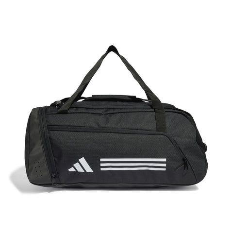 Essentials 3-Stripes Duffel Bag Small Black / White / NS Essentials 3-Stripes Duffel Bag Small Black / White / NS