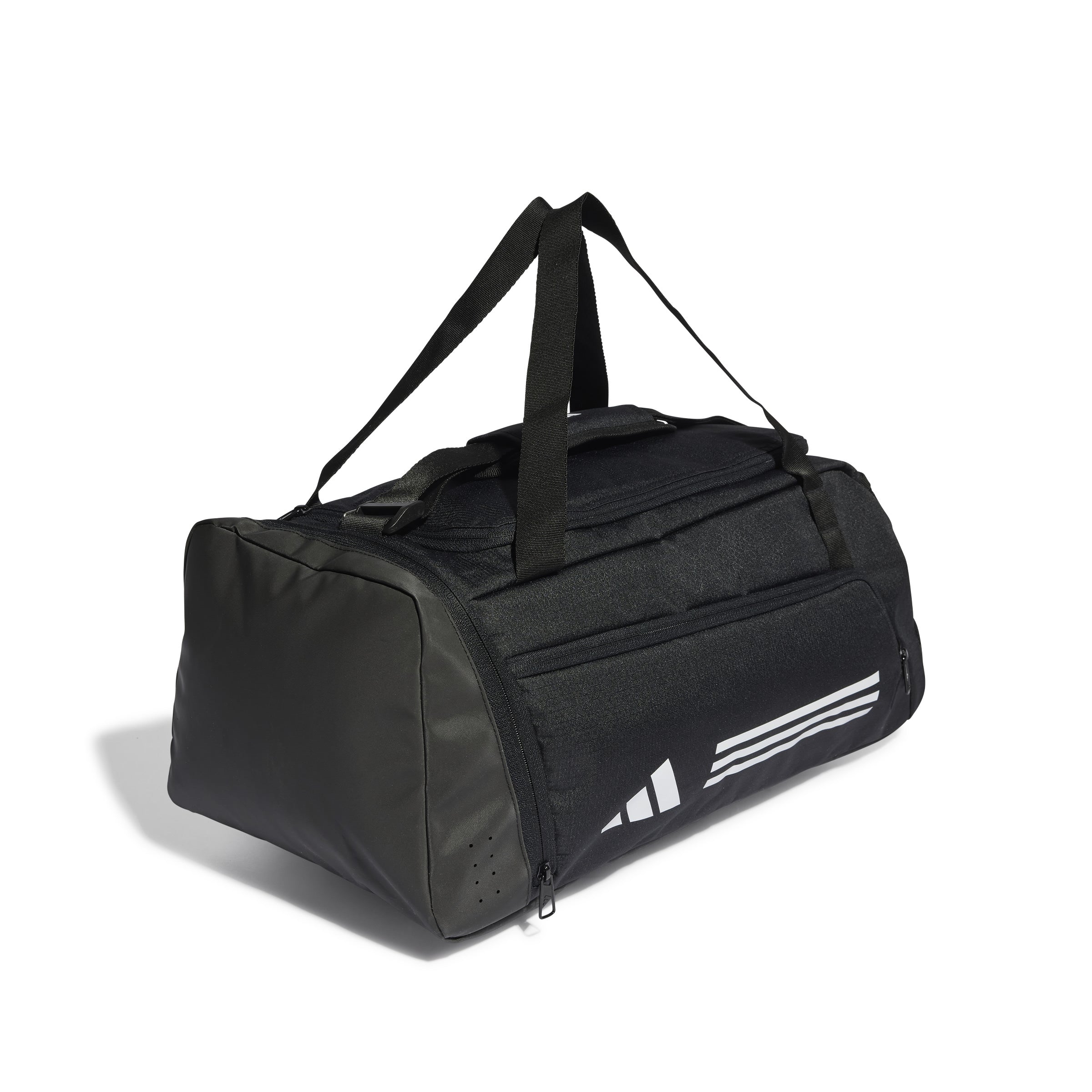 Essentials 3-Stripes Duffel Bag Small Black / White / NS Essentials 3-Stripes Duffel Bag Small Black / White / NS