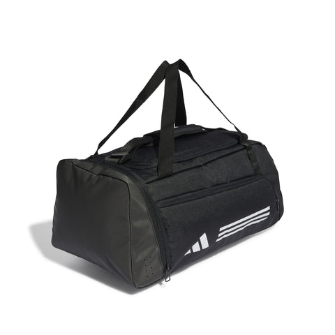 Essentials 3-Stripes Duffel Bag Small Black / White / NS Essentials 3-Stripes Duffel Bag Small Black / White / NS