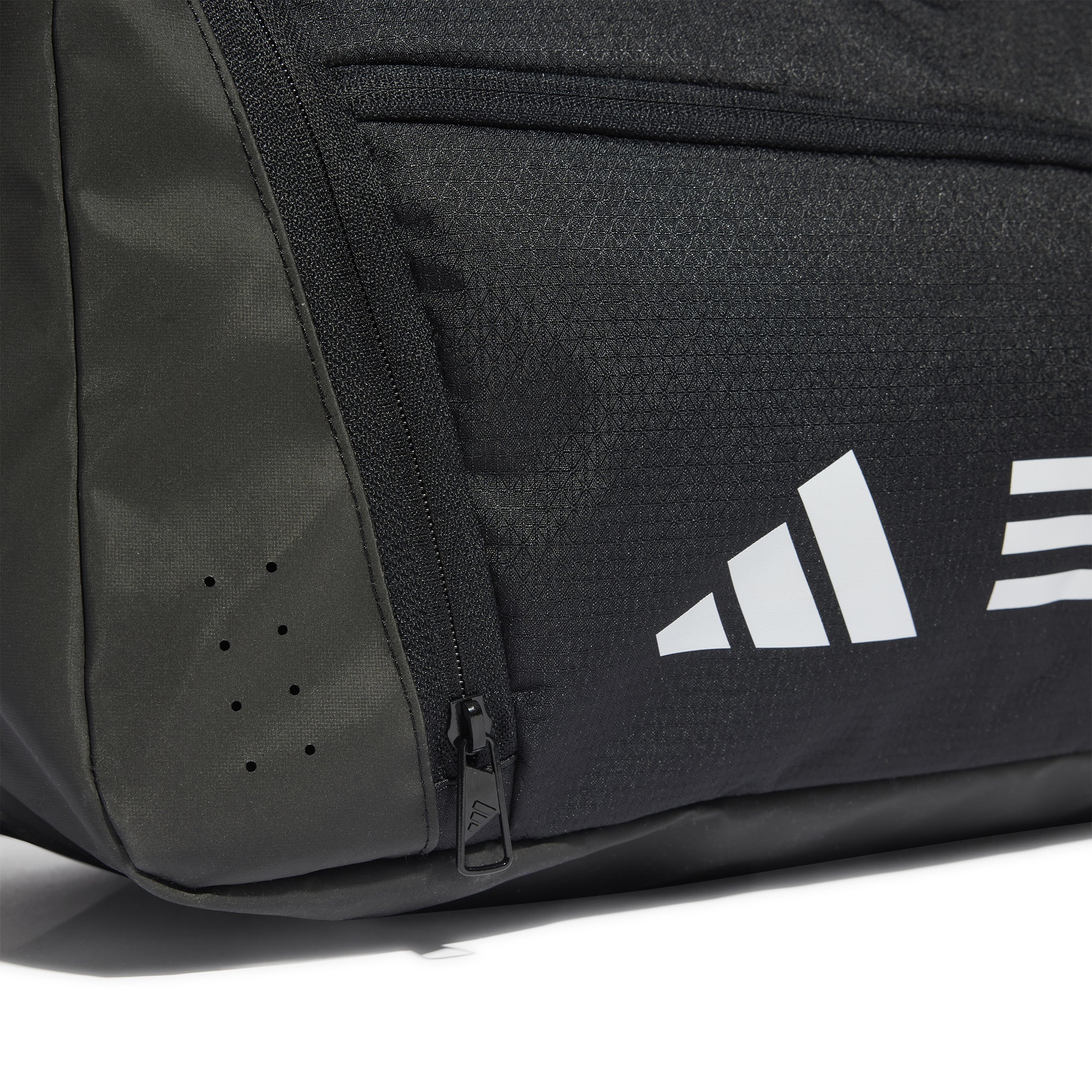 Essentials 3-Stripes Duffel Bag Small Black / White / NS Essentials 3-Stripes Duffel Bag Small Black / White / NS