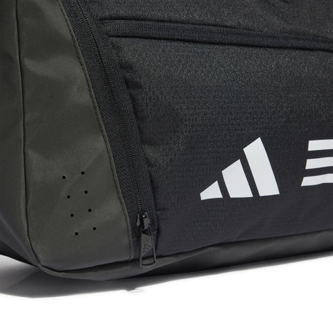 Essentials 3-Stripes Duffel Bag Small Black / White / NS Essentials 3-Stripes Duffel Bag Small Black / White / NS