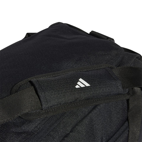 Essentials 3-Stripes Duffel Bag Small Black / White / NS Essentials 3-Stripes Duffel Bag Small Black / White / NS