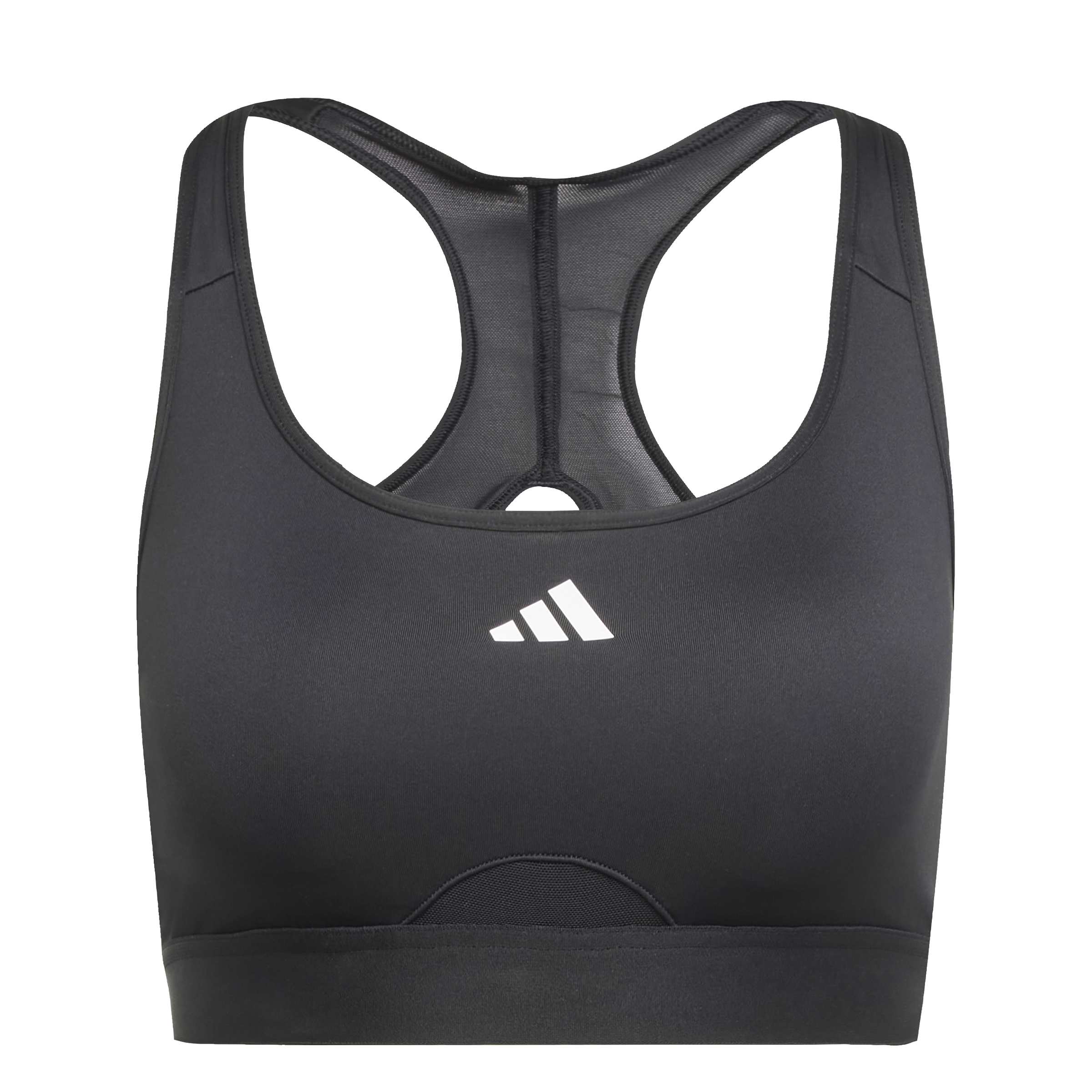 adidas Powerreact Training Medium Support Bra Black / XLAB adidas Powerreact Training Medium Support Bra Black / XLAB