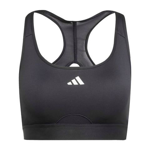 adidas Powerreact Training Medium Support Bra Black / XLAB adidas Powerreact Training Medium Support Bra Black / XLAB
