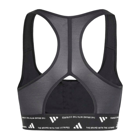 adidas Powerreact Training Medium Support Bra Black / XLAB adidas Powerreact Training Medium Support Bra Black / XLAB
