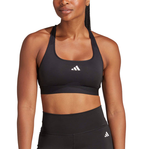 adidas Powerreact Training Medium Support Bra Black / XLAB adidas Powerreact Training Medium Support Bra Black / XLAB