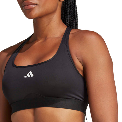 adidas Powerreact Training Medium Support Bra Black / XLAB adidas Powerreact Training Medium Support Bra Black / XLAB