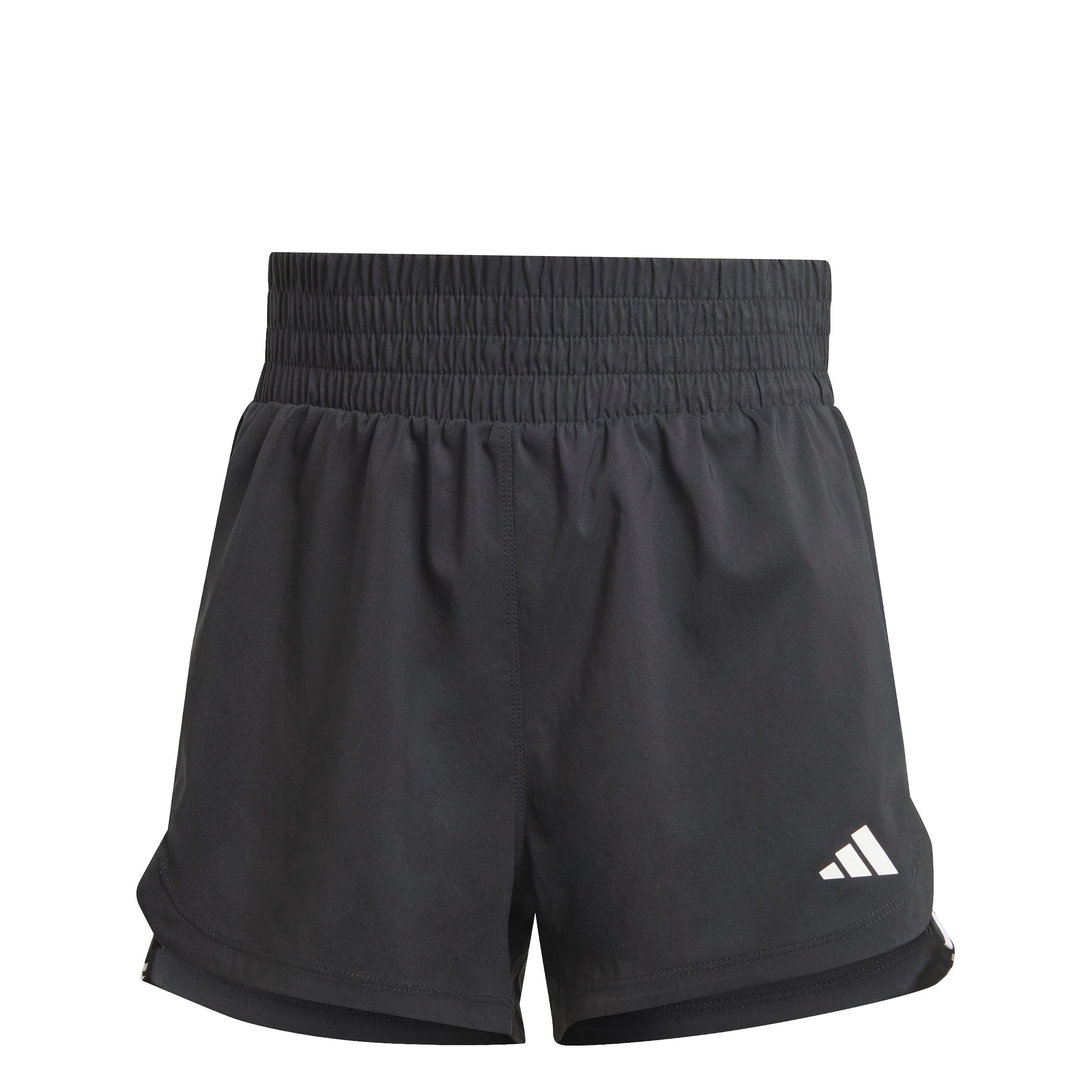 Pacer Training 3-Stripes Woven High Rise Shorts Black / White / XL5" Pacer Training 3-Stripes Woven High Rise Shorts Black / White / XL5"