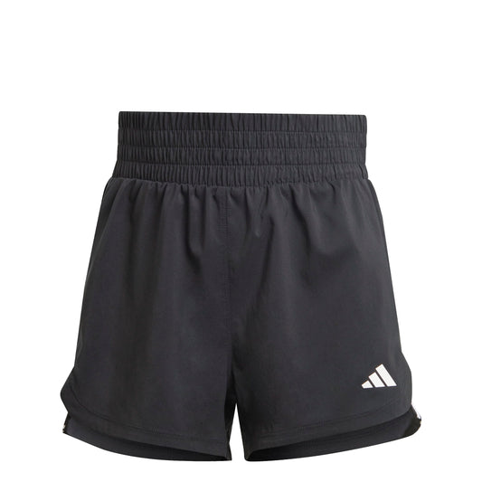 Pacer Training 3-Stripes Woven High Rise Shorts Black / White / XL5"