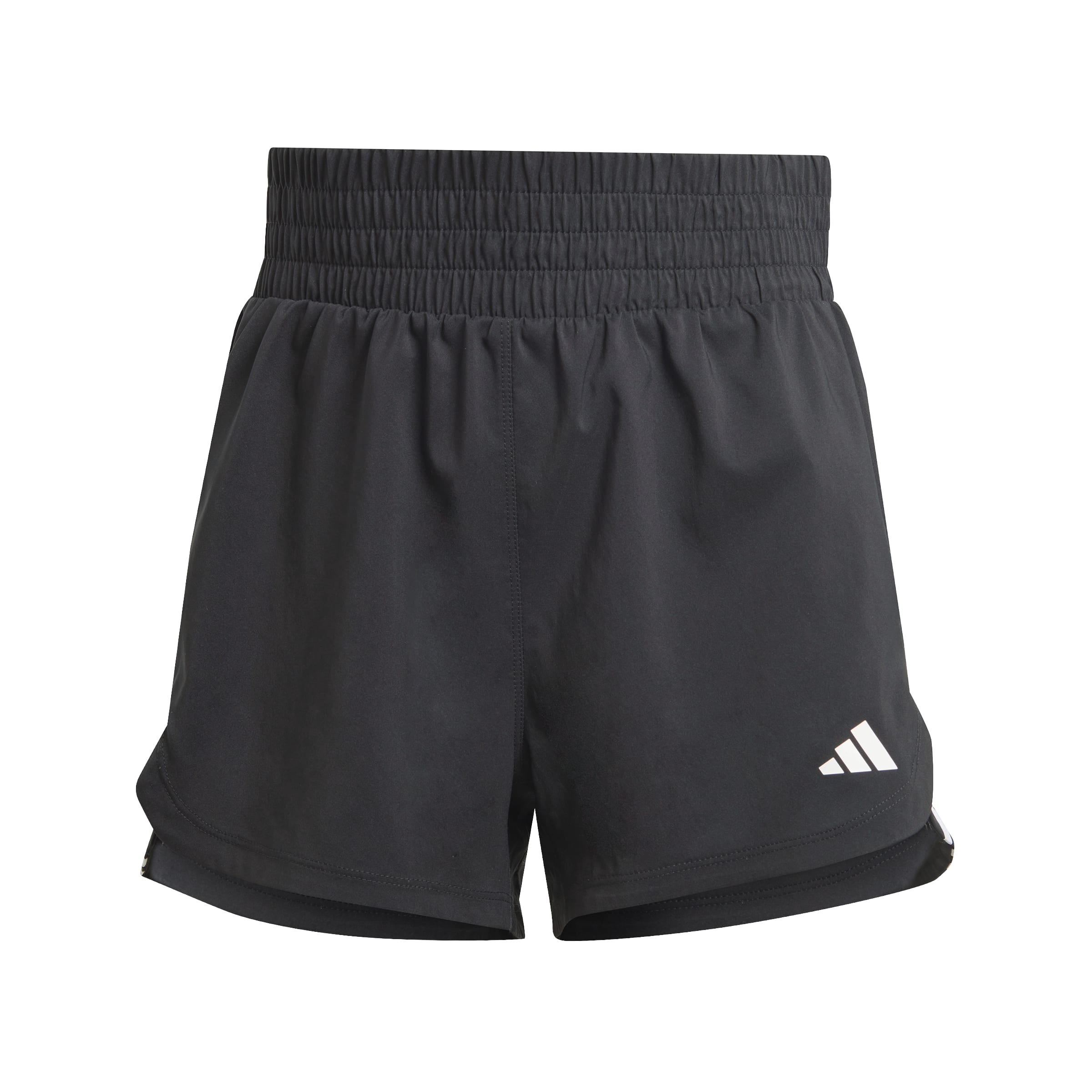 Pacer Training 3-Stripes Woven High Rise Shorts Black / White / XL5" Pacer Training 3-Stripes Woven High Rise Shorts Black / White / XL5"