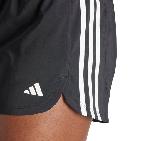 Pacer Training 3-Stripes Woven High Rise Shorts Black / White / XL5" Pacer Training 3-Stripes Woven High Rise Shorts Black / White / XL5"