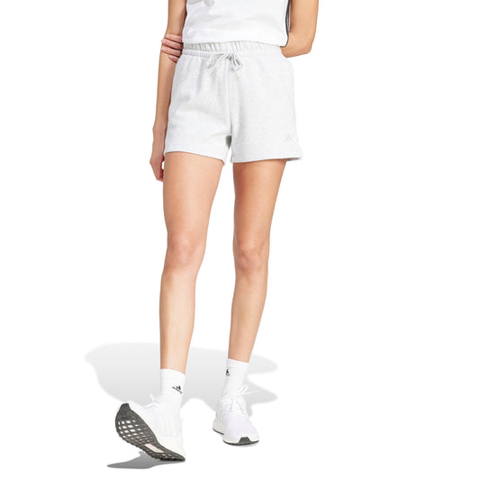 ESSENTIALS SMALL LOGO FEEL COZY SHORTS Light Grey Heather / White / XL
