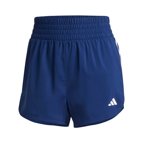 Pacer Training 3-Stripes Woven High Rise Shorts Dark Blue / White / L 3" Pacer Training 3-Stripes Woven High Rise Shorts Dark Blue / White / L 3"