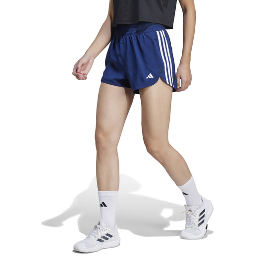 Pacer Training 3-Stripes Woven High Rise Shorts Dark Blue / White / L 3"
