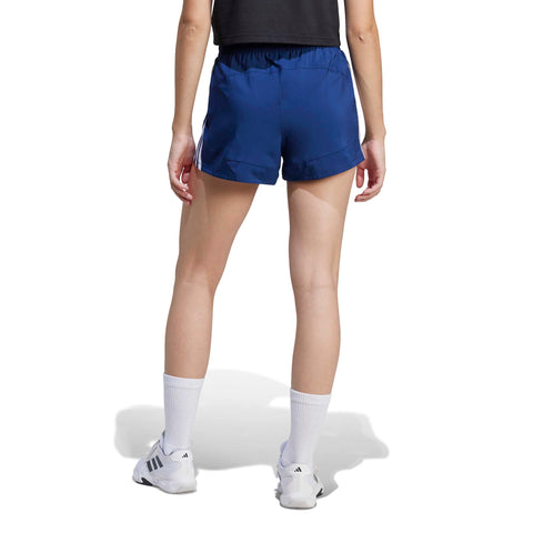 Pacer Training 3-Stripes Woven High Rise Shorts Dark Blue / White / L 3" Pacer Training 3-Stripes Woven High Rise Shorts Dark Blue / White / L 3"