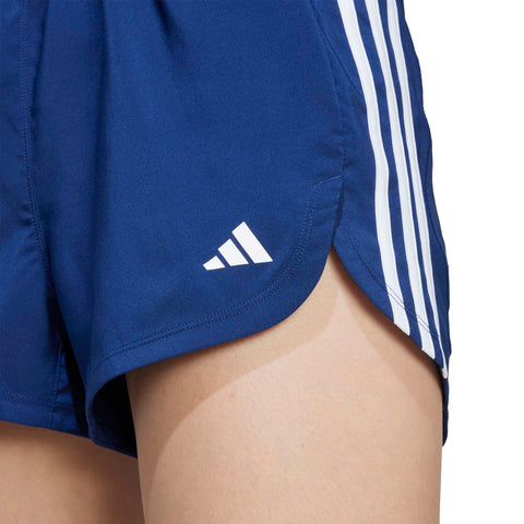 Pacer Training 3-Stripes Woven High Rise Shorts Dark Blue / White / L 3" Pacer Training 3-Stripes Woven High Rise Shorts Dark Blue / White / L 3"