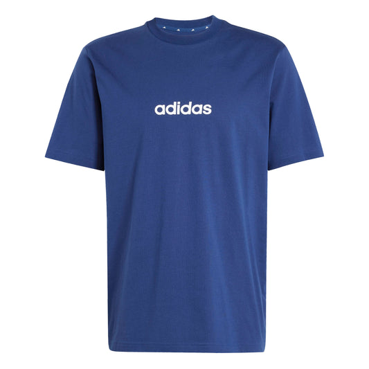 ESSENTIALS LINEAR SINGLE JERSEY TEE Dark Blue / White / 2XL
