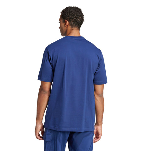 ESSENTIALS LINEAR SINGLE JERSEY TEE Dark Blue / White / 2XL ESSENTIALS LINEAR SINGLE JERSEY TEE Dark Blue / White / 2XL