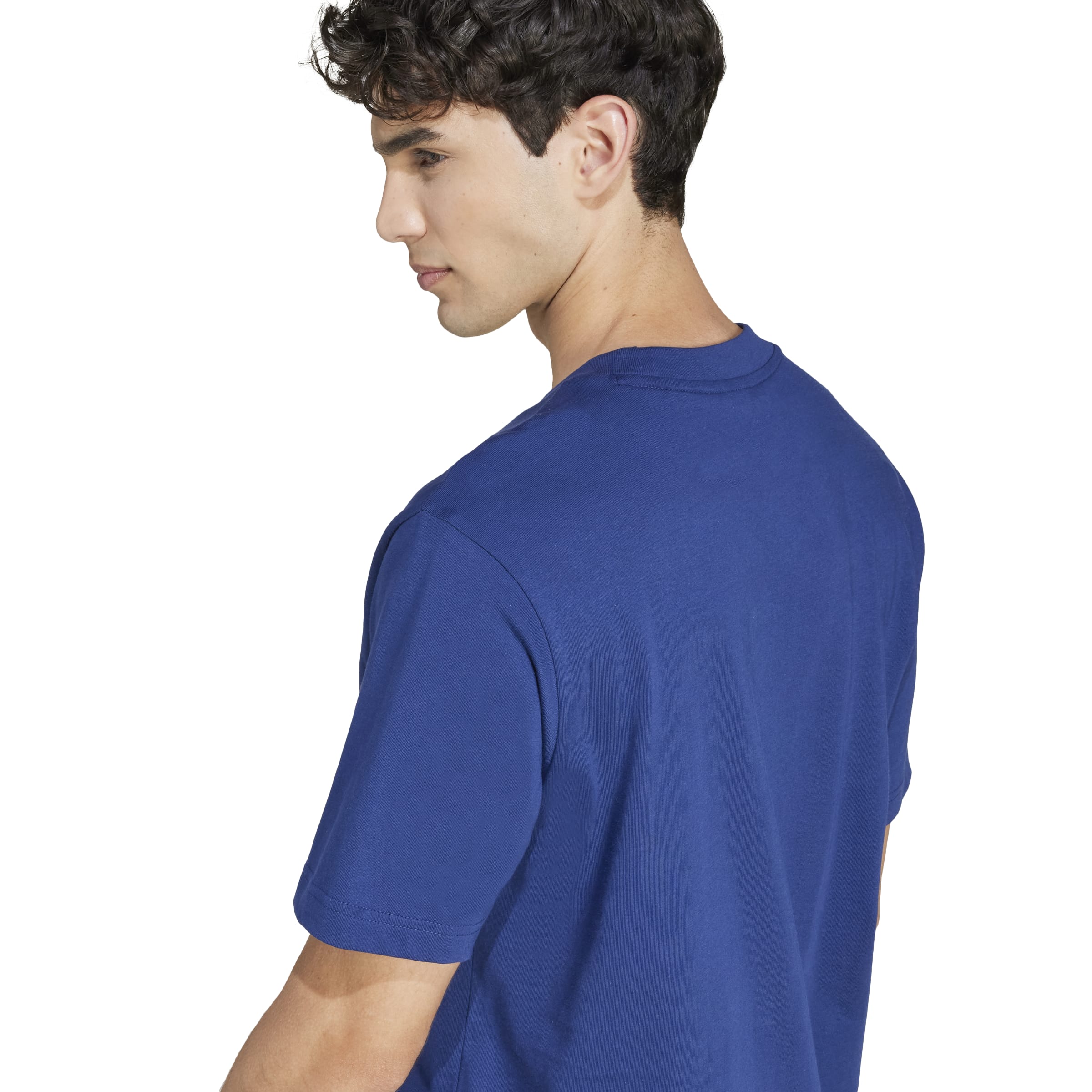 ESSENTIALS SMALL LOGO SINGLE JERSEY TEE Dark Blue / White / S ESSENTIALS SMALL LOGO SINGLE JERSEY TEE Dark Blue / White / S