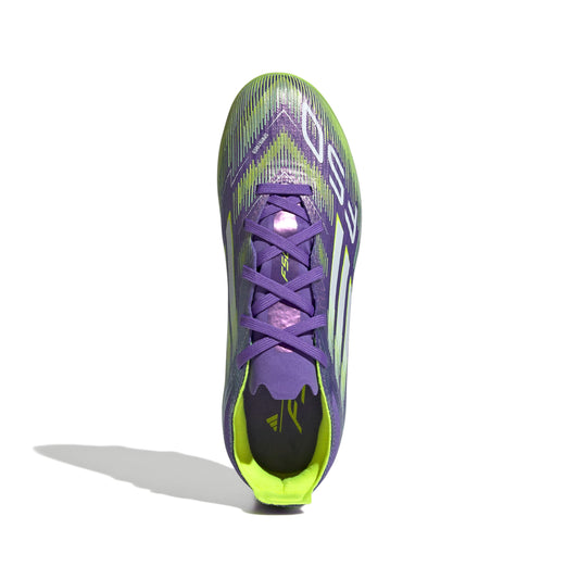 F50 ELITE Firm Ground Football Boots Kids Purple Rush / Ftwr White / Lucid Lemon / 4