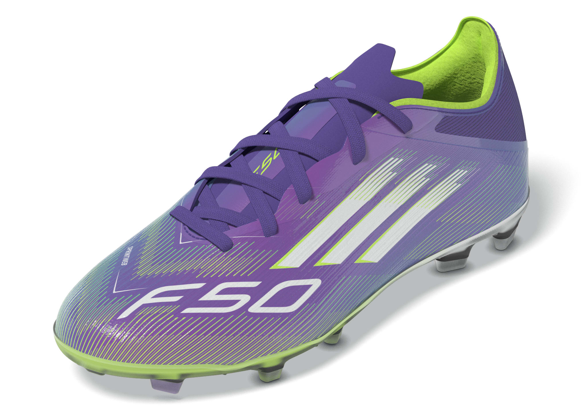 F50 ELITE Firm Ground Football Boots Kids Purple Rush / Ftwr White / Lucid Lemon / 4 F50 ELITE Firm Ground Football Boots Kids Purple Rush / Ftwr White / Lucid Lemon / 4