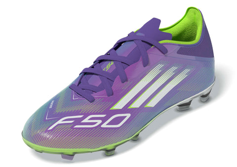 F50 ELITE Firm Ground Football Boots Kids Purple Rush / Ftwr White / Lucid Lemon / 4 F50 ELITE Firm Ground Football Boots Kids Purple Rush / Ftwr White / Lucid Lemon / 4