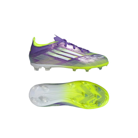 F50 ELITE Firm Ground Football Boots Kids Purple Rush / Ftwr White / Lucid Lemon / 4 F50 ELITE Firm Ground Football Boots Kids Purple Rush / Ftwr White / Lucid Lemon / 4