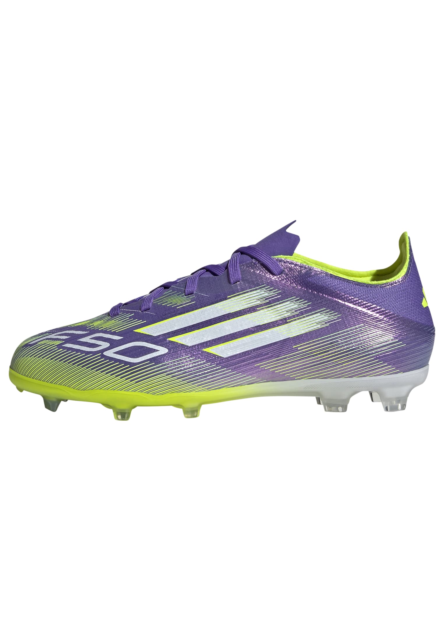 F50 ELITE Firm Ground Football Boots Kids Purple Rush / Ftwr White / Lucid Lemon / 4 F50 ELITE Firm Ground Football Boots Kids Purple Rush / Ftwr White / Lucid Lemon / 4
