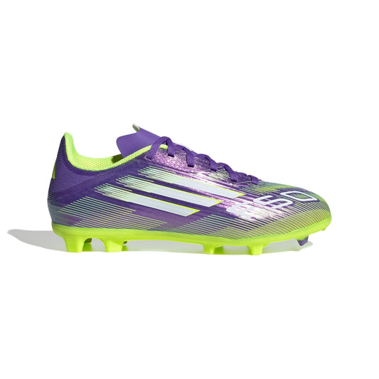 F50 LEAGUE Firm Ground / Multi Ground Football Boots Kids Purple Rush / Ftwr White / Lucid Lemon / 3