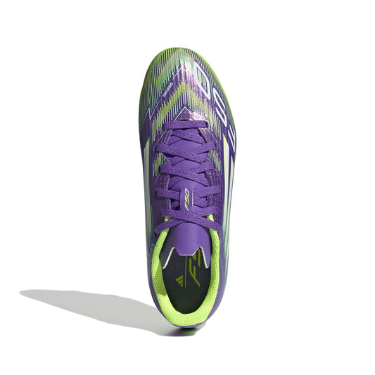 F50 LEAGUE Firm Ground / Multi Ground Football Boots Kids Purple Rush / Ftwr White / Lucid Lemon / 3