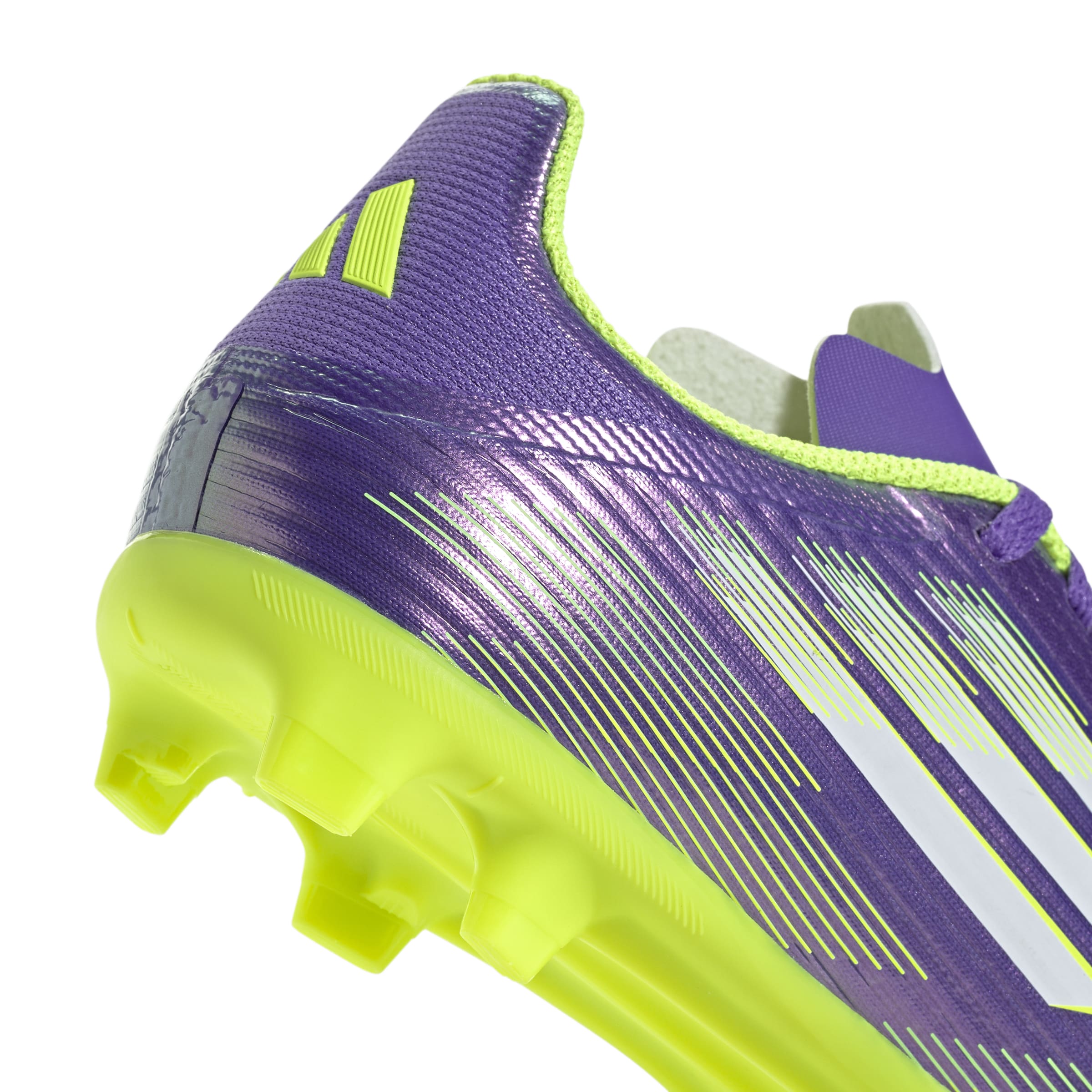 F50 LEAGUE Firm Ground / Multi Ground Football Boots Kids Purple Rush / Ftwr White / Lucid Lemon / 3 F50 LEAGUE Firm Ground / Multi Ground Football Boots Kids Purple Rush / Ftwr White / Lucid Lemon / 3