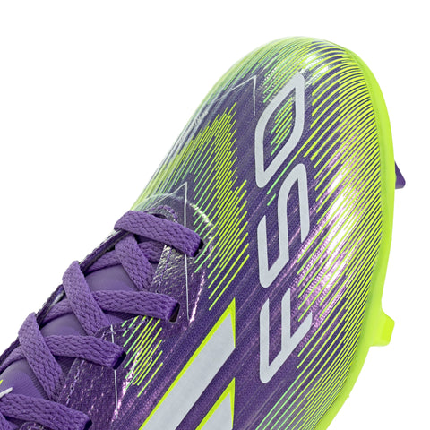 F50 LEAGUE Firm Ground / Multi Ground Football Boots Kids Purple Rush / Ftwr White / Lucid Lemon / 3 F50 LEAGUE Firm Ground / Multi Ground Football Boots Kids Purple Rush / Ftwr White / Lucid Lemon / 3